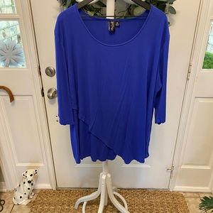 On The Plus Side Layered Longline Top Tunic 2X Oversized